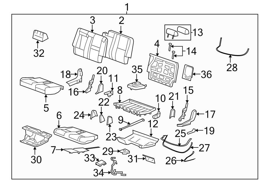 2014 Chevrolet Tahoe Folding Seat Release Cable (Rear) - 15275917 | GM